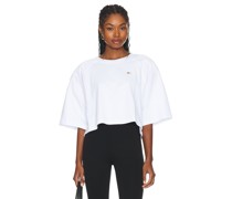 FIORUCCI Cropped Padded T-shirt in White