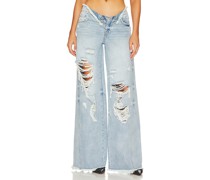 SER.O.YA JEANS MIT WEITEM BEIN OLLIE in Blue