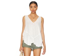 Free People Rosie Drop Waist Tank in White