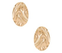 By Adina Eden OVALE OHRRINGE FLUID in Metallic Gold.