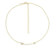 By Adina Eden HALSKETTE PAVE in Metallic Gold
