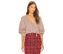 House of Harlow 1960 PULLOVER, ZOPFMUSTER SHIRA in Brown
