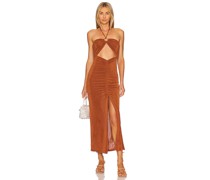 L*SPACE MIDI-KLEID STINA in Brown