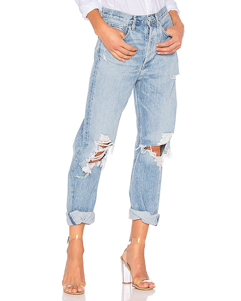 AGOLDE Damen AGOLDE Mid-Waist-Jeans im 90er-Look lockere Passform in Blue
