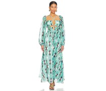 PatBO MAXIKLEID TWIST REMOVABLE SLEEVE LACEUP in Blue