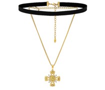 8 Other Reasons CHOKER DEVOUT in Metallic Gold.