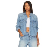 Citizens of Humanity CROPPED SHIRT WESTERN in Blue