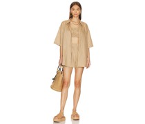 eberjey Linen Solid 3 Pc Set in Tan