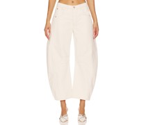 Free People Good Luck Mid Rise Barrel in Cream