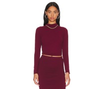 Bobi OBERTEIL CROPPED SHIRRED in Wine