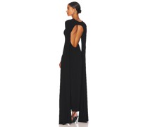 Norma Kamali ABENDKLEID RIBBON SLEEVE in Black