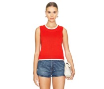 Central Park West Lucy Shell Sweater in Red