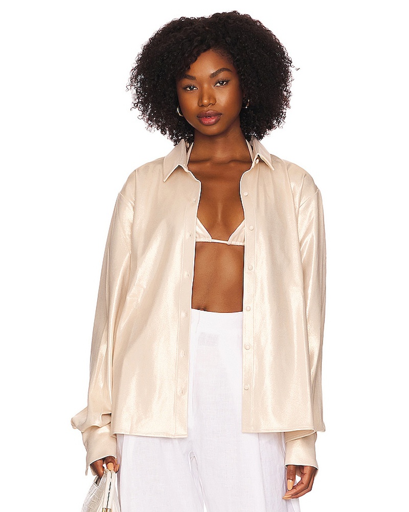 AEXAE Damen AEXAE OBERTEIL SHIRT in Metallic Gold