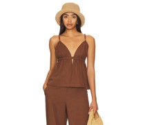CAMI NYC Rose Tortoise Shell Cami in Chocolate