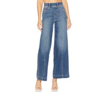 SPANX JEANS SEAMED FRONT WIDE LEG in Blue