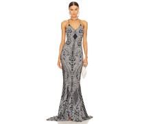 Norma Kamali ABENDKLEID in Metallic Silver