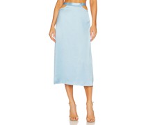 WeWoreWhat MIDIROCK MIT CUTOUTS in Baby Blue