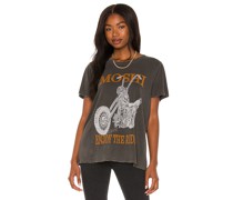Lauren Moshi SHIRT WOLF BOYFRIEND in Charcoal