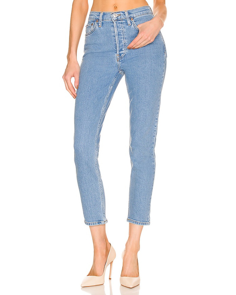 RE/DONE Damen RE/DONE DENIM 90S HIGH RISE ANKLE in Blue