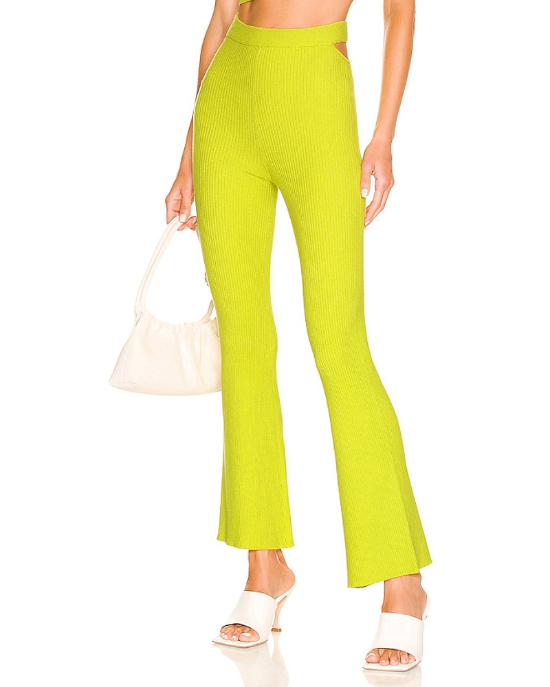 Camila Coelho Damen Camila Coelho HOSE COYOTE in Green Yellow
