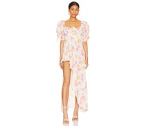For Love & Lemons MIDI-KLEID PETAL in Cream