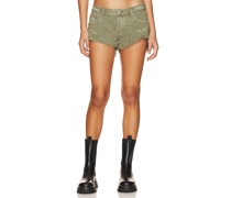 One Teaspoon JEANS-SHORTS BONITAS LOW WAIST in Olive