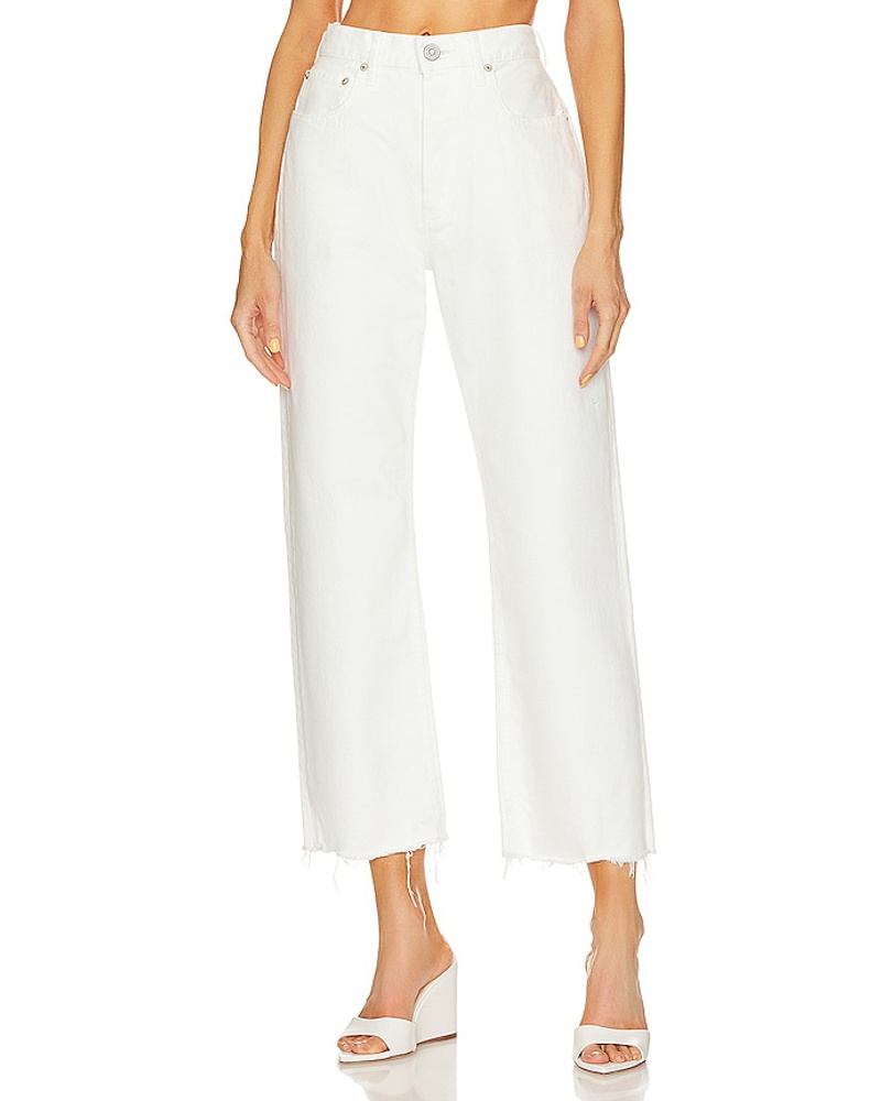 MOUSSY Damen Moussy Vintage STRAIGHT-FIT-JEANS AURORA in White