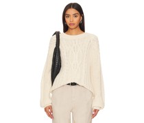 Free People PULLOVER, ZOPFMUSTER FRANKIE in Ivory