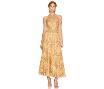 Karina Grimaldi MIDI-KLEID DAWN in Yellow