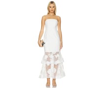 MILLY MAXIKLEID 3D BUTTERFLY in White
