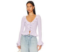 LPA CARDIGAN RUFFLE in Lavender