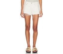 RE/DONE X Pam Anderson Mid Rise Relaxed Short in Ivory