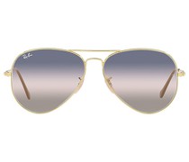 Ray-Ban SONNENBRILLE AVIATOR in Metallic Gold.
