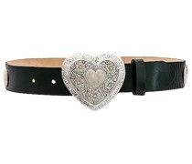 Streets Ahead GÜRTEL ENGRAVED HEART in Black