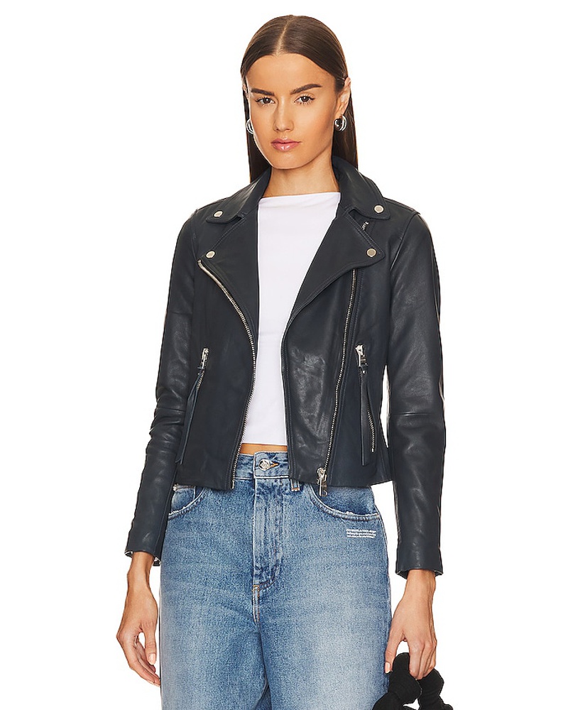 AllSaints Damen ALLSAINTS JACKE DALBY BIKER in Navy