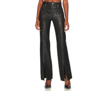 GRLFRND JEANS MIT SCHLITZ AN DEN BEINABSCHLÜSSEN HALLIE in Black