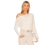 Enza Costa STRICK KNIT SLOUCH TOP in Ivory