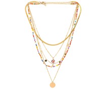 8 Other Reasons HALSKETTE BEADED LAYERED in Metallic Gold.