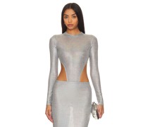 h:ours BODY SHIRLEY in Metallic Silver