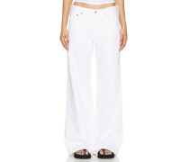 AGOLDE Clara Low Rise Baggy Flare in White