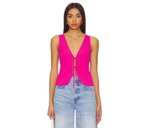 Show Me Your Mumu TOP MIT BINDE-DETAIL TIME OUT in Pink