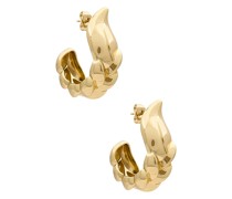 Lili Claspe Frida Braided Hoop Earrings in Metallic Gold.