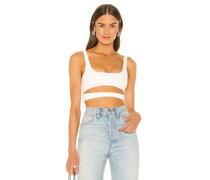 h:ours CROP-TOP MONTEE in White