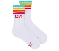 Spiritual Gangster CREW-SOCKEN LOVE in White.