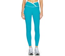 YEAR OF OURS LEGGINGS RIBBED TWO TONE VERONICA in Teal