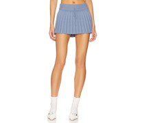 DANIELLE GUIZIO MINIROCK CIELO PLEATED in Blue
