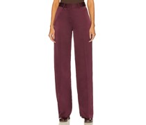 1. STATE Straight Leg Trouser in Wine