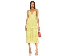 AMUR PLISSIERTES KLEID NICO in Yellow