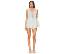 Free People KURZOVERALL WEBSTER in Denim-Light