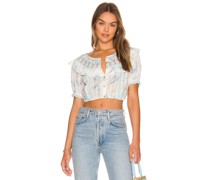 LoveShackFancy CROP-TOP ELANIA in Blue